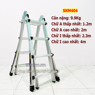 Thang nhôm rút lồng SUMIKA SKM403 SKM404 SKM405 chiều cao chữ A từ 0.9m đến 2m5 chiều cao chữ I từ 2