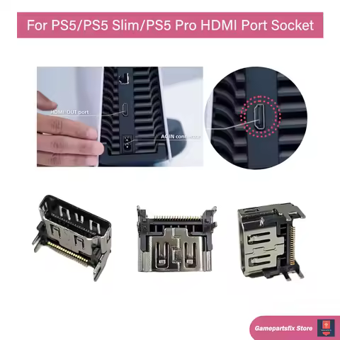 10/20/50pcs HDMI Port for Sony PS5 PS5 Slim PS5 Pro HDMI Socket Port Interface Connector Replacement