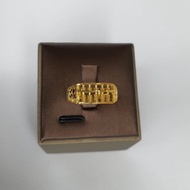 22k / 916 Gold Abacus Ring with Shiny Side