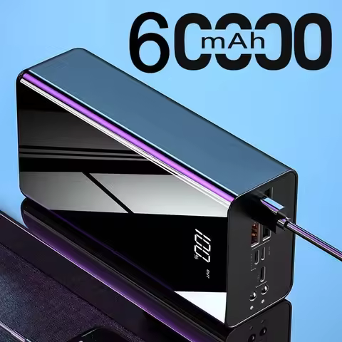 Power Bank 60000mAh Portable Fast Charging Poverbank Mobile Phone External Battery Charger Powerbank