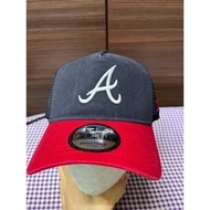 NE Trucker Atlanta Braves Washed 2 Tone Baseball Cap Adjustable Snapback