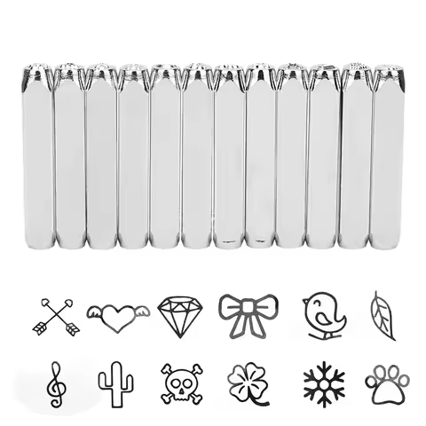 6mm 1/4in Carbon Steel Design Stamp Punch Stamping Tool Leather Wood Jewelry Craft Punching Stamps S