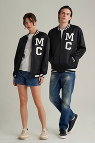 Mc jeans เสื้อแจ็คเก็ตบอมเบอร์ Unisex แขนยาว สีดำ MJCP054