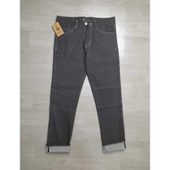 Ty-65 hj-43 NORTH UP SELVEDGE DENIM PANTS ACCENT RED LINE SHESTICH ZIGZAG BLACK INDIGO Original Prem