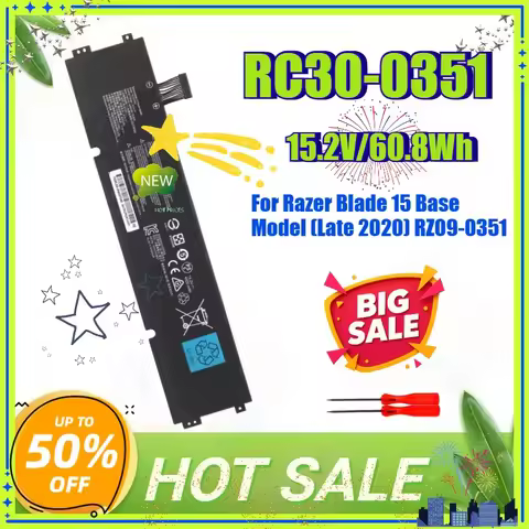 New RC30-0351 4000mAh Replacement Laptop Battery for Razer Blade 15 Base Model (Late 2020) Year RZ09