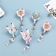 Butterfly badge holder, retractable rhinestone badge holder for nurses, ID badge holder. 5AOJ