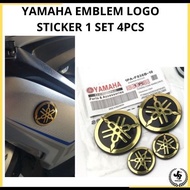 (2 Big 2 Small) 1 Set Sticker Logo Yamaha Emblem Y15ZR Y15 Y16 LC135 NVX FZ150 SRL115 FI Yamaha Emblem Embossed 3D