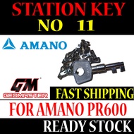 Amano Watchman Clock Station Key No 11 - Amano Key