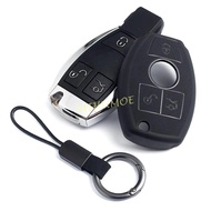 Matte Black Car Key Fob Cover Case Keychain Holder For Mercedes Benz Accessories A200 C180 C200 C300