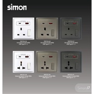Simon I7 Series Switch 13A USB Type A+C / Universal USB Type A+C Switches & Socket Outlet