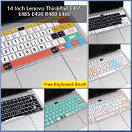 Laptop keyboard cover with brush 14 inch Lenovo ThinkPad E495 E485 E490 R480 e480 laptop keyboard co