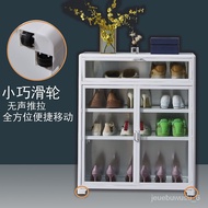 QM🌹Aluminum Alloy Shoe Cabinet Home Doorway Modern Minimalist Balcony Shoe Rack Storage Cabinet Outdoor Waterproof and S