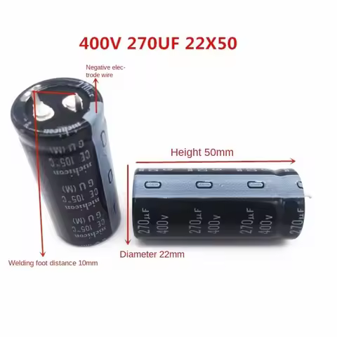 1PCS-20PCS 400v270uf 22x50 Nichicon Aluminum Electrolytic Capacitor 270uf 400v High Quality
