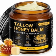 (qdzyws) Organic Beef Tallow Honey Balm for Skin & Face Whipped Beef Tallow Face Moisturizer with Ra