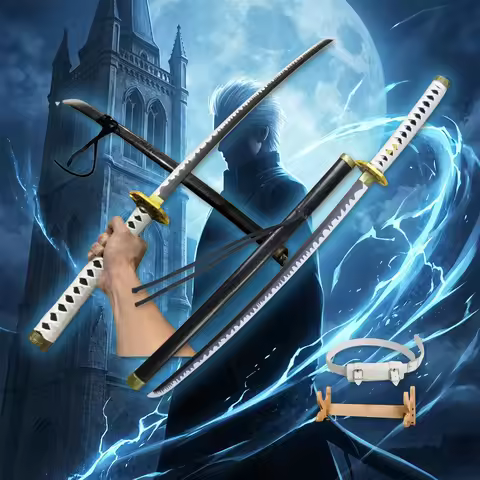 39-40 Inch Devil May Cry Vergil Yamato Katana Sword Sabre Blade Set Stand Belt Schwert Safe Plastic 