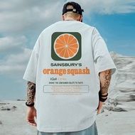 美式短袖男300斤宽松T恤胖子男加肥加大五分袖白色情侣休闲T恤American-style short-sleeved men's 150.00kg loose T-shirt fat man3e5x