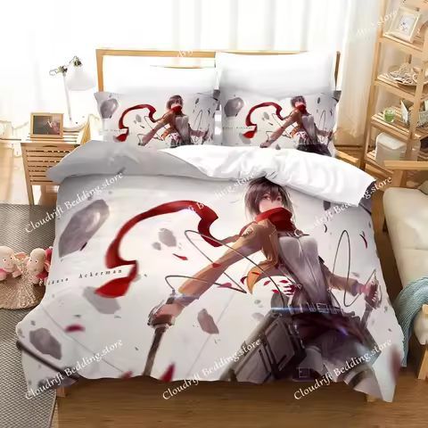 New Attack On Titan Bedding Set Single Twin Full Queen King Size Attack On Titan Bed Set Children Ki