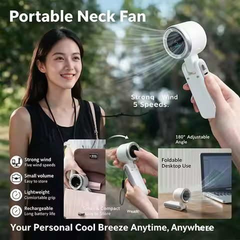 Portable Mini Handheld Fan Multi-functional Foldable Fan USB Rechargeable Mini Turbine Fan Mini Tabl