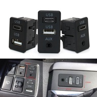 、‘】【’ Universal Car Dash Flush Mount USB Type C Port Switch Panel 3.5 AUX Jack RCA Audio Extension Cable Adapter For Toyota Volkswagen