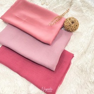 NAYANIKA BATIK - Hijab Segi Empat Premium Bella Square Jilbab Simple Kondangan Sage Nude Rose Hitam 