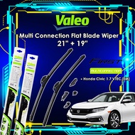 Valeo First Multi Connection Flat Blade Wiper 21"+19" Honda Civic 1.7 VTEC [EM]- 7TH Gen 2pcs Wipers