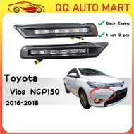 Toyota Vios 2016 2017 2018 Front Bumper DRL LED Day light Lamp DayLight DLAA Vios NCP150 lampu depan