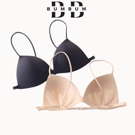 Slim strap molded rubber bra with back clasp B818