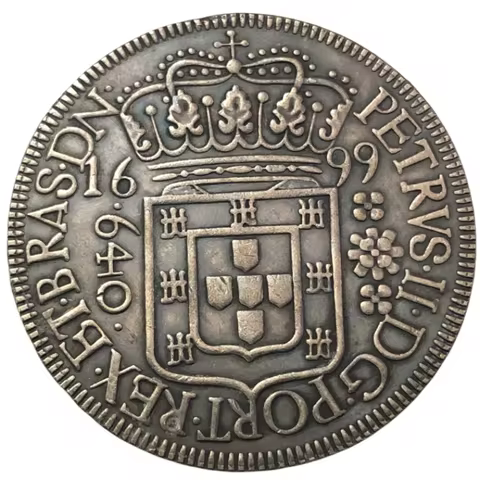 1699 Brazil 640 Reis-Pedro II Silver Copy Coin