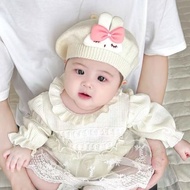 Cute rabbit-embellished beanie hat for babies 4-24 months old MB115