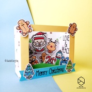 Christmas Gift Box Christmas Greeting Card 3D Pop Up Cinema Box