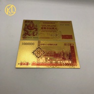 cod 1000pcs/lot Nice 24k Gold Banknote With Chinese Dragon Design China 1000 RMB Banknote For Money