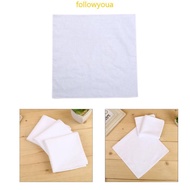 fol Embroidery Tie-dye Square Useful Handkerchief for Woman Man Gentleman White Cotton Handkerchief 