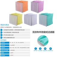 Dust Removal g4 Bag Chinese Style Non-Woven Bag Effect f6f7f8f9 Filter Central Air Conditioning Filt
