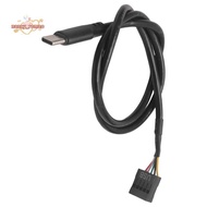 1Pcs USB 9Pin to USB Type C Cable for Computer Motherboard to USBC Secondary Screen PC LCD Screen 9P