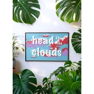 LUUS - HEAD IN THE CLOUD I 3D Printed Decor Painting,Dopamine Decor