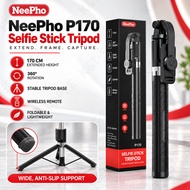 NeePho P170 Selfie Stick Tripod 170cm Tripod Stand with Wireless Remote for Mobile Phone