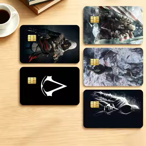 Popular Adventure Game Assassin Creed Credit Card HD Stickers Game Card Decal Small Chip Waterproof 