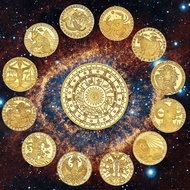 320readystock 12 Constellation Commemorative Coin Zodiac Commemorative Medal Coin Constellation Big 
