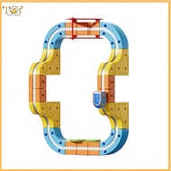 deveodo Building Block Train Toy Diy Magnetic Track Toy Stem Magnetic Track Train Toy Kit for Kids E