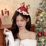 Ready Stock Mori Series Elk~Christmas Atmosphere Hair Accessories Headwear Three-Dimensional Antlers