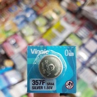 ถ่านกระดุม Vinnic 357F, SR44, 357 1.55V จำนวน 1ก้อน ของใหม่ ของแท้