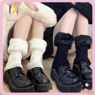 DIACHASG Fur Boots Cover, Thickened Knitted Leg Warmers,  Solid Color Harajuku Hosiery Gift
