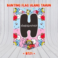 BT21 Bunting Flag Birthday Decoration