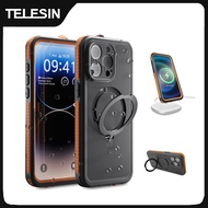 Telesin IP68 trường hợp không thấm nước cho iPhone 15 15 Pro 15 Pro Max điện thoại chống rơi đập Bìa
