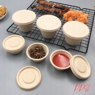 Sugarcane Bagasse Cup Sauce with Lid 2oz/4oz Eco-Friendly Sauce and Condiments Cup - 50pcs