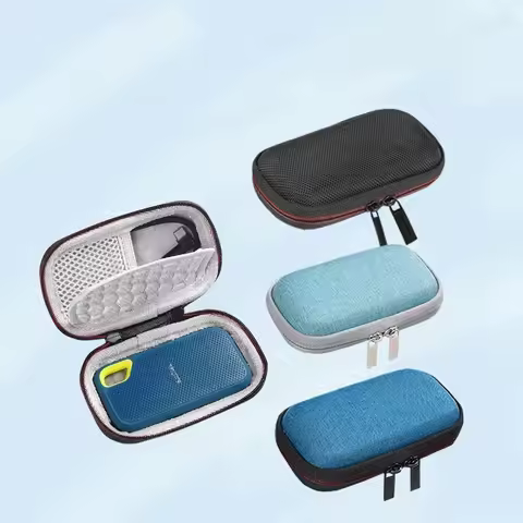 Portable eva storage case for sandisk E61 SSD solid state storage case mobile hard disk case