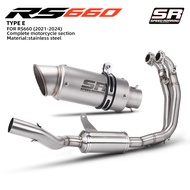 Full Moto Escape System Slip On Muffler Front Header Pipe For RS660 Tuono660