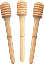3 Pack Wooden Honey Dippers Set of Honey Sticks for Serving and Stirring Jam and Syrup Set of Honey 