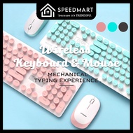 Mofii 666 N520 Retro Round Key Mechanical Keyboard Colourful Jellybean Pink Blue Wireless Keyboard W