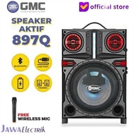 Original X-Bass 8'5 Inch Bluetooth Speaker GMC 897Q Plus Wireless Karaoke Mic